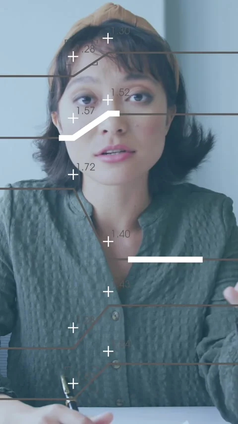 Animation of computer language and circuit board pattern over asian woman Stock Footage 344803088