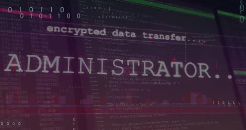 Animation of computer language and texts over binary codes against graph and Stock Footage 239435380