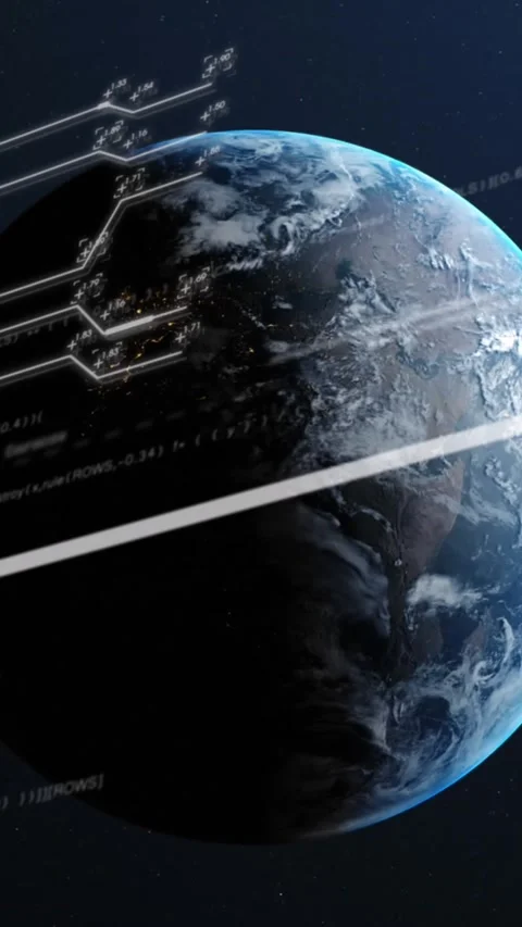 Animation of computer language with circuit board pattern and numbers over 스톡 동영상 321039603