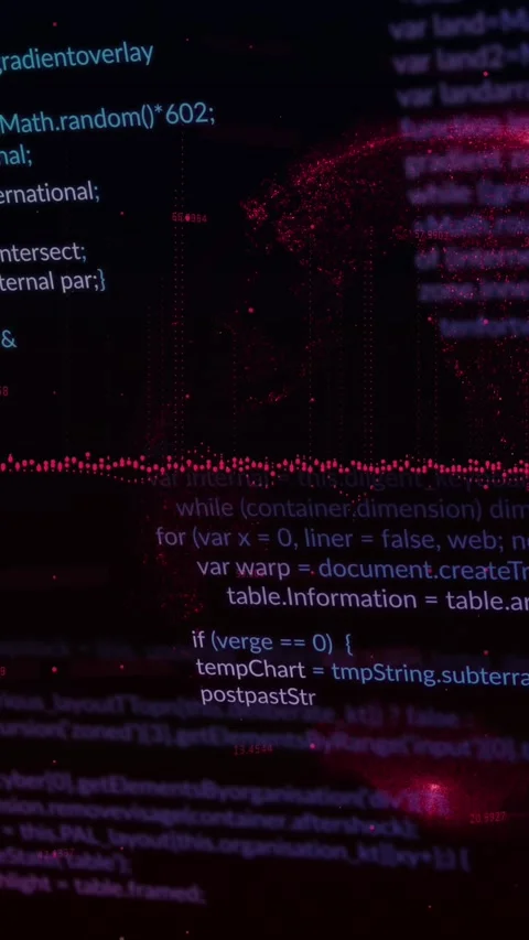 Animation of computer language, graphs, globe and changing numbers over black Stock Footage 344525821