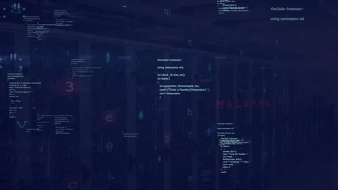 Animation of computer language, numbers,... | Stock Video | Pond5