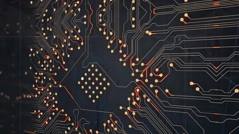 Animation of computer processor and computer circuit board Stock Footage 201255698