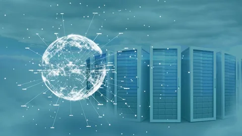 Animation of computer servers Video stock 101016380