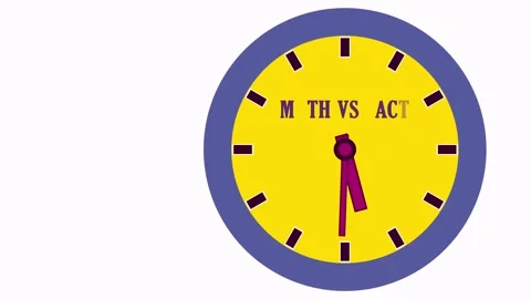 Animation of the concept text MYTH VS FACT on the clock on a white background Stock Footage 311549131