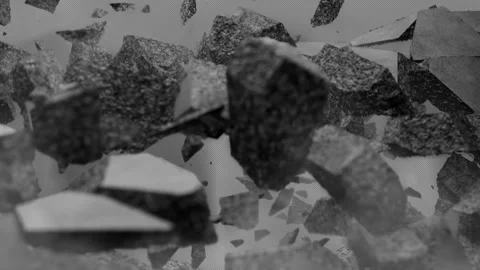 Animation of a concrete wall destruction with dust on a transparent background Stock Footage 339511769