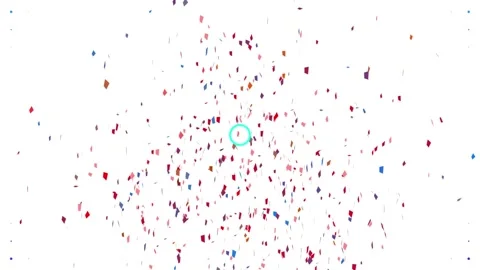 Animation of confetti falling over dots pattern in seamless pattern against Stock Footage 330728651
