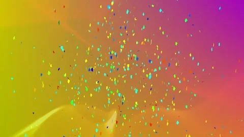 Animation of confetti falling over gradient orange to pink background 스톡 동영상 162928587