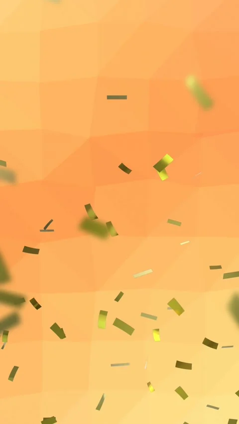 Animation of confetti falling over gradient orange background Stock Footage 342097820