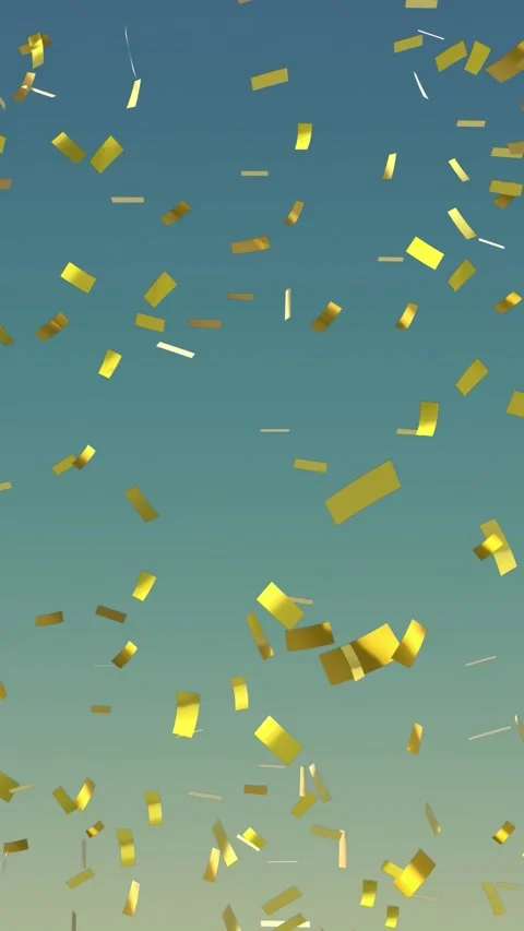 Animation of confetti falling over gradient blue background Stock Footage 342097825