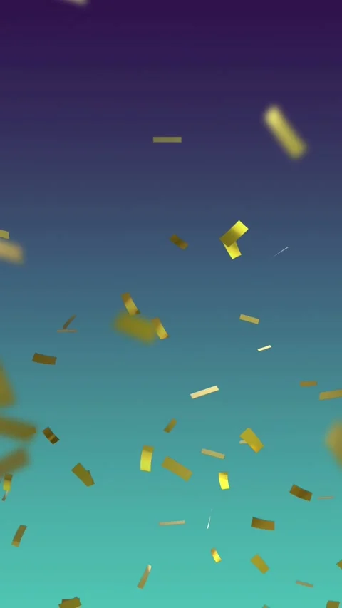 Animation of confetti falling over gradient blue background Stock Footage 342136589