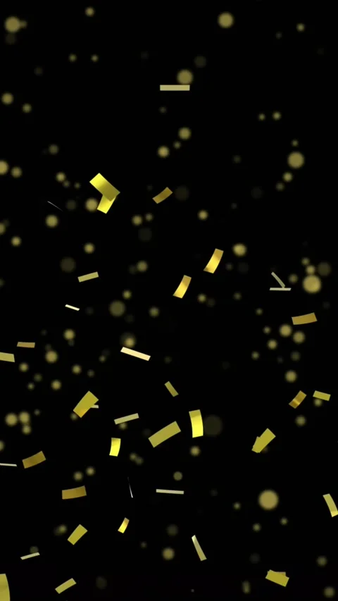 Animation of confetti over black background Stock Footage 342136830