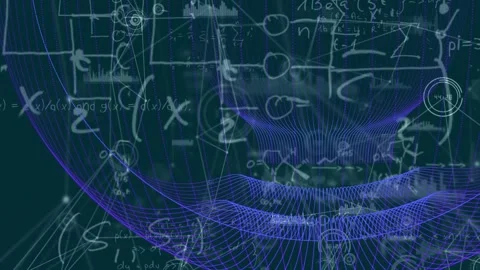 Animation of connected dots and graphs icons over abstract pattern against Stock Footage 330475237