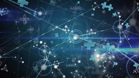 Animation Of Connected Dots Over Graph I... | Stock Video | Pond5