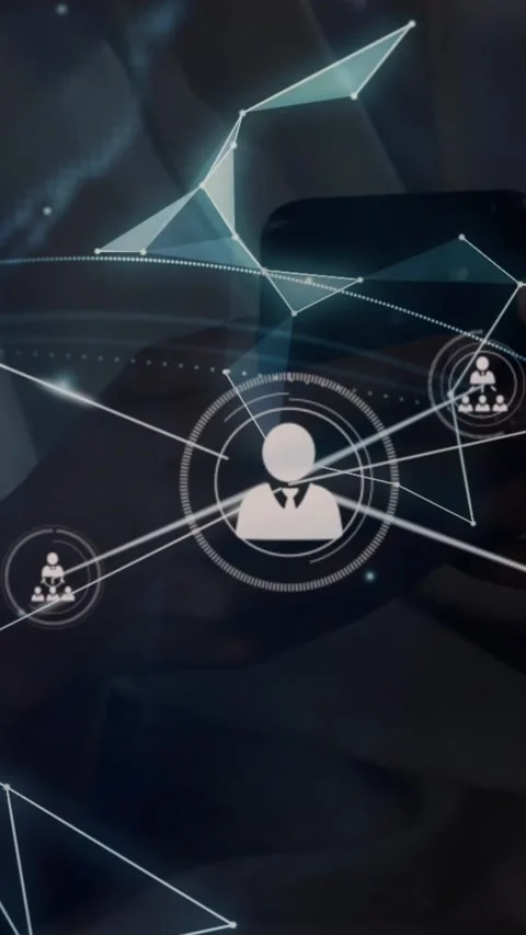 Animation of connected icons and connected dots forming shape over globe against Stock Footage 344693605