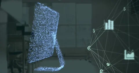 Animation of connected icons forming glo... | Stock Video | Pond5
