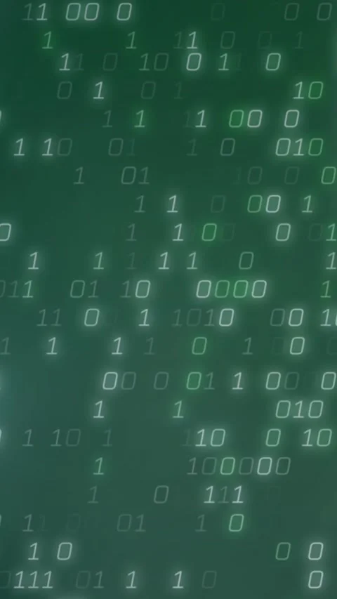 Animation of connecting dots and binary coding in seamless pattern against green 스톡 동영상 321111340