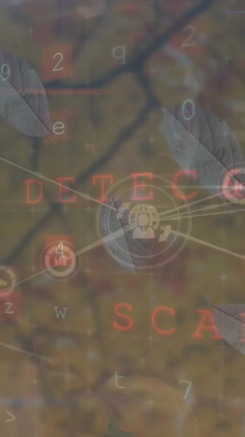 Animation of connections and data processing over tree Stock Footage 321323700