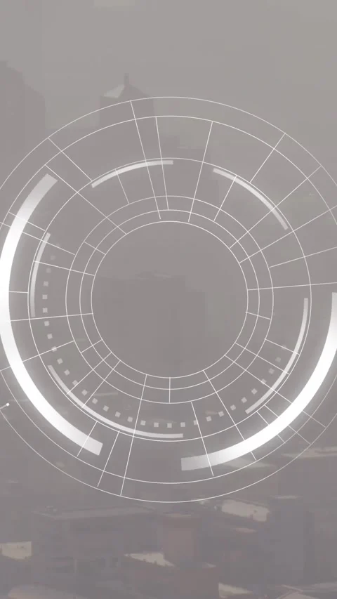 Animation of connections and data processing over cityscape Stock Footage 344369894