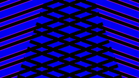 Animation consisting of intersected colored stripes. Stock Footage 141448844