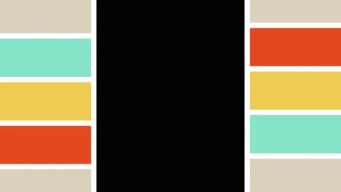 Animation consisting of intersected colored stripes. Stock Footage 142073721