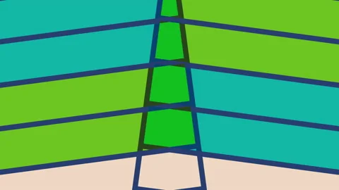 Animation consisting of intersected colored stripes. Stock Footage 142892644