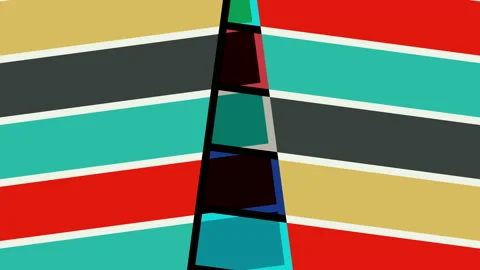 Animation consisting of intersected colored stripes. Stock Footage 146186243