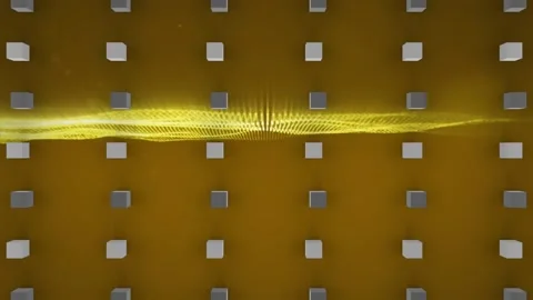 The animation consists of 3d grey cubes moving in formation on a green screen Stock Footage 330402616