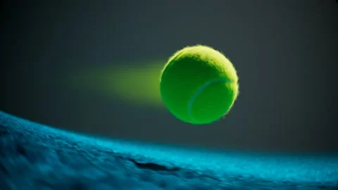 Animation of a constant fly of a tennis ... | Stock Video | Pond5