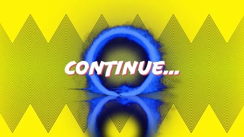 Animation of continue text over shapes Stock Footage 329863769