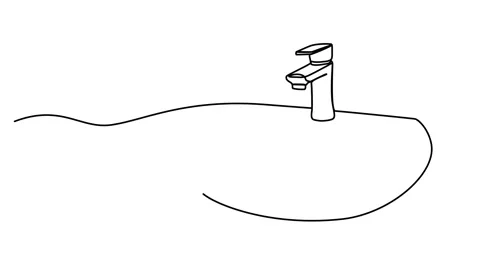 Animation continuous drawing of a crane with one line. linear video Stock Footage 292521986