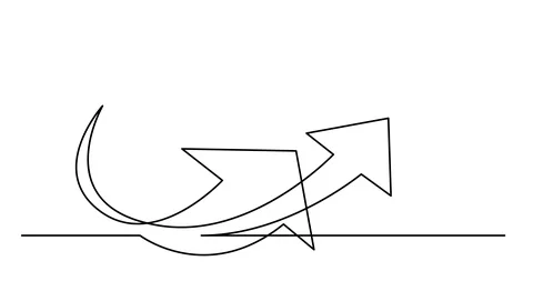 Animation of continuous line arrows Stock Footage 87240735