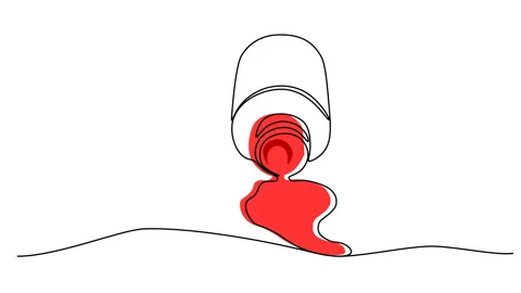 Animation of a continuous one line nail polish pattern. linear video Stock Footage 258840560