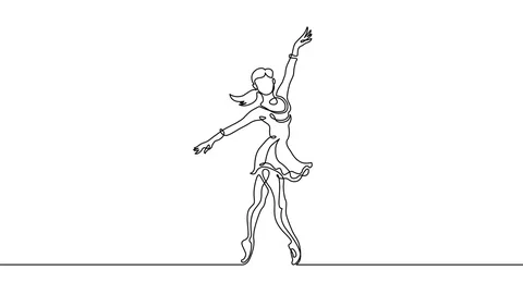 Animation continuous single drawn line Stock Footage 88363382