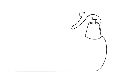 Animation of a continuous spray pattern with one line. Stock Footage 255634437