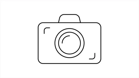 Animation contour camera with picking effect. Video Stock Footage 90972620