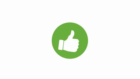 Animation of a cool thumbs like icon with green circle, 4K Stock Footage 99777741