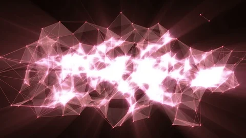 Animation of coral glowing plexus network transforming to neon text "Ethereum" Stock Footage 103115332