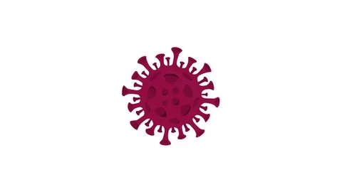 Animation of a coronavirus molecule. Stop Motion. 4K Stock Footage 130010598