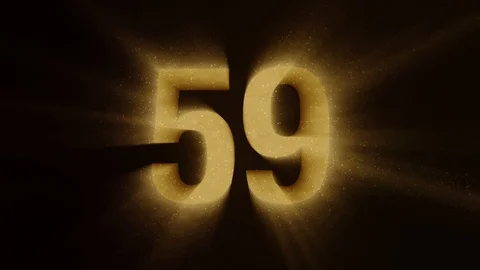 Animation Countdown 60 Seconds Particles Electric Color Stock Footage 108586786