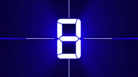Animation of a countdown from 9 to 0 Stock Footage 50212969