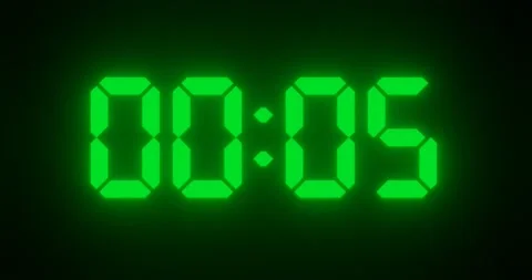 Animation of countdown of digital display timer or clock Stock Footage 219640874