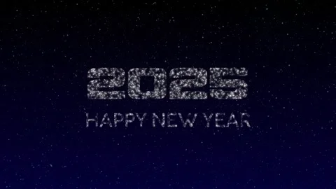 Animation Countdown New Year 2025 with fireworks 動画素材 287268714