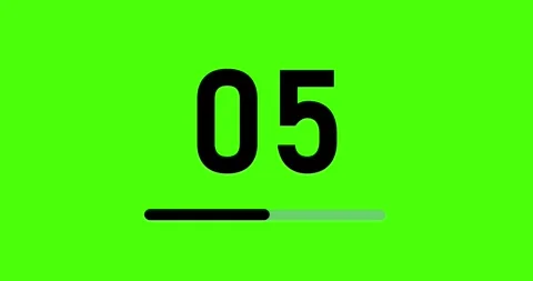 Animation countdown ten to zero, green screen stock footage video Stock Footage 281309256