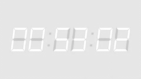 Animation countdown timer One minute. Glowing led electronic white digits o.. Stock Footage 290887942
