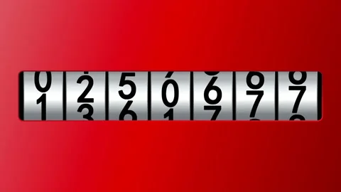 Animation of counter Stock Footage 92047369