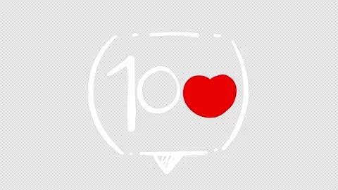 Animation of the counter of likes on the black screen Stock Footage 232549593