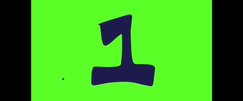 Animation of counting 1 to 3 on a green background. Perfect for footage, ad.. Stock Footage 279869328