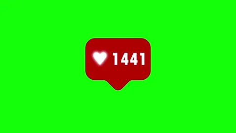 Animation counting likes until 3000 love, hearts on red shapes for web Stock Footage 294697491