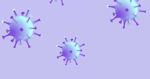 Animation of covid 19 virus cells on pur... | Stock Video | Pond5