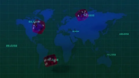 Animation of covid cells and data processing over world map Stock Footage 330058347